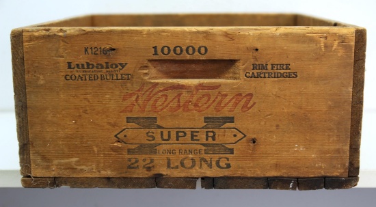 Western Super X .22 Long Wooden Ammo Box...