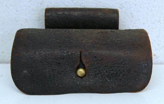Old British Army Leather Ammo Pouch Full of Eley Bros .44 Webley Cartridges Ammunition...