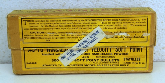 Full Vintage Two Piece Box Winchester .45-70 Winchester High Velocity Soft Point Staynless