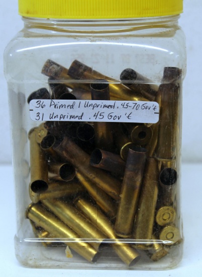 36 Primed...& 32 Unprimed .45-70 Gov't Brass for Reloading...