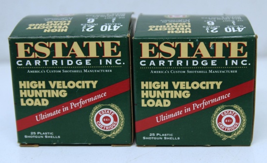 1 Full Box and 1 Partial Box of 18 Estate .410 Ga. 2 1/2" 6 Shot Shotshells Ammunition...
