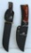 Two Winchester Fixed Blade Hunting Knives with Nylon Sheaths...