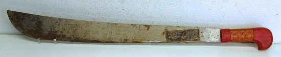 Vintage Machete Marked "Legitimus Collins & Co." Original Label on Blade, 22" Blade, 27 3/8"