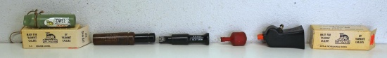 6 Mixed Game Predator Calls and Other - ...Circe...Varmint in Original Box P-3 Coaxer Model, P.S. Ol