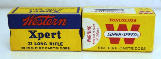 Full Vintage Box Western XPert .22 LR and Full Box Winchester Super Speed .22 LR Cartridges