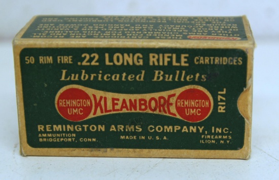 Full Vintage Remington Dog Bone Box .22 LR Cartridges Ammunition...