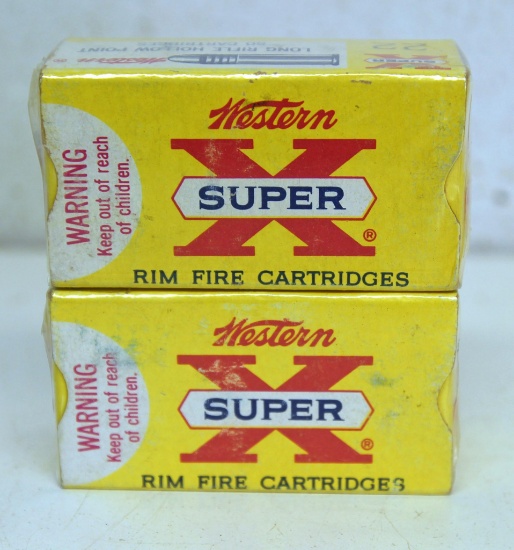 2 Full Vintage Boxes Western Super-X .22 LR HP Cartridges Ammunition...