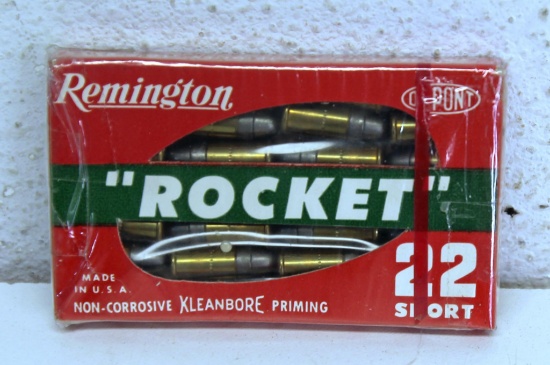 Full Vintage 28 Chiclet Pack Remington Rocket .22 Short Cartridges Ammunition...