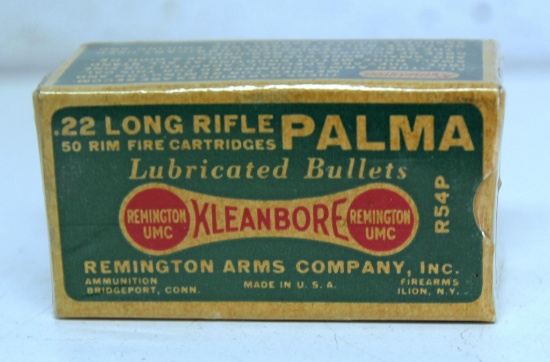 Full Vintage Remington Dog Bone Box .22 LR Palma Cartridges Ammunition...