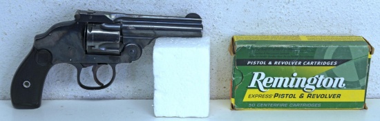Harrington & Richardson Hammerless Tip-Up .38 S&W 5 Shot Revolver w/ Full Box Remington .38 S&W