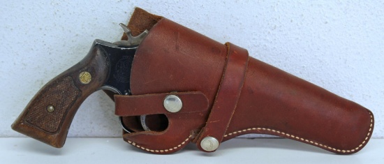 Smith & Wesson Model 18-2 .22 LR Double Action Revolver w/Leather Hunter Holster... 3 3/4" Barrel...