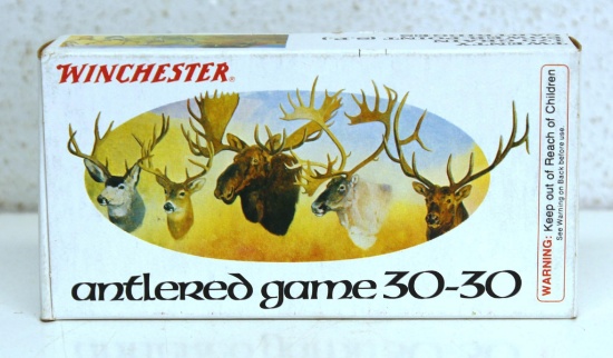 Full Box Winchester Commemorative Antlered Game .30-30 170 gr. Power-Point SP Cartridges Ammunition.