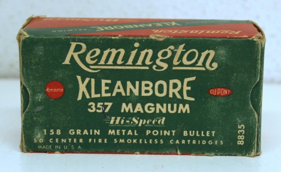 Full Vintage Box Remington .357 Magnum 158 gr. Cartridges Ammunition...