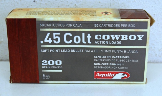 Full Box Aguila...Cowboy Action Loads .45 Colt 200 gr. Cartridges Ammunition...