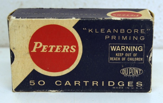 Full Vintage Box Peters .22 Remington Magnum Jet 40 gr. SP Cartridges Ammunition...