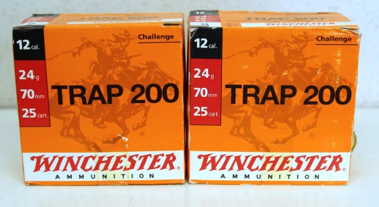 Two Full Vintage Boxes Winchester Trap 200 12 Ga. 2 3/4" 9 Shot Shotshells Ammunition...