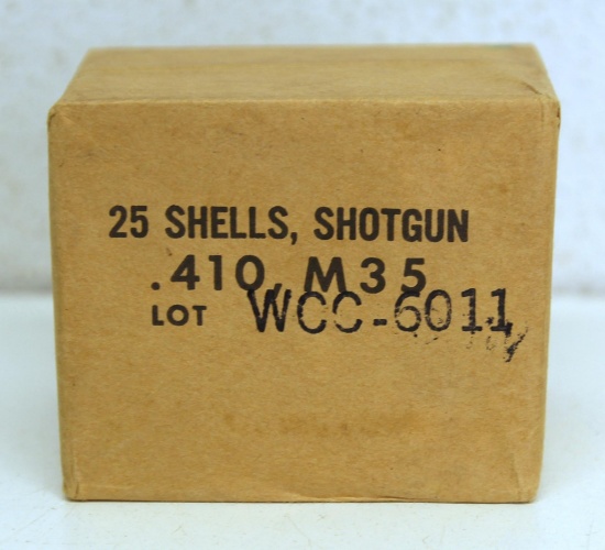 Full Vintage Sealed Western Cartridge Co. .410 Ga. Shotshells...Ammunition Box Army Lot WCC-6011...