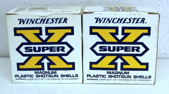 Two Full Boxes Winchester Super-X 12 Ga. 3" 2 Shot Shotshells Ammunition...