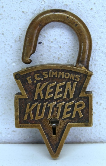 Vintage Brass E.C. Simmons Keen Kutter Padlock, No Key...