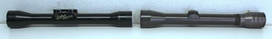 Two Used Rifle Scopes - Weatherby Imperial 4x81 Rifle Scope, Made in Germany No. 8518, Kollnorgen