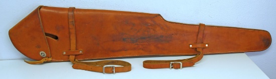 Heavy Leather Rifle Scabbard Marked Rocky Mountain, 40" Overall...