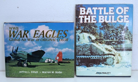 Two World War II Books - WWII War Eagles Global Air War by Jeffrey L Ethell and Warren M Bodie -