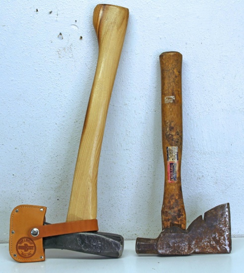Excelsall...14" Hatchet and New Snow & Nealley...3 lb Mini-Maul with 15 5/8" Handle and Leather Blad