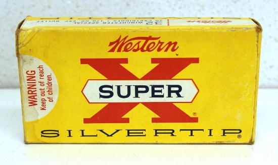 Full Vintage Box Western Super-X SilverTip .32 Winchester Special 170 gr. Cartridges Ammunition...
