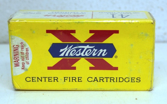 Full Vintage Box Western .41 Long Colt 200 gr. Cartridges Ammunition...