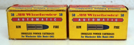 Two Full Boxes Old Western Scrounger Limited Edition .22 Winchester Automatic Rimfire Cartridges