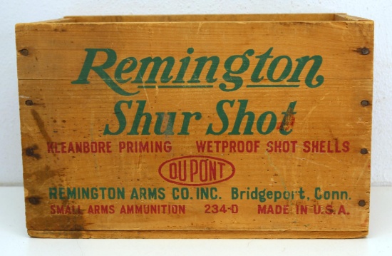 Remington Shur Shot 12 Ga. Trap Load Wooden Ammo Box...