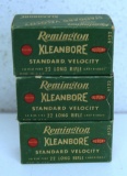 3 Full Vintage Boxes Remington Standard Velocity .22 LR Cartridges Ammunition...