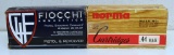 Full Box Fiocchi and Full Box Norma .44 Magnum 240 gr. Cartridges Ammunition...