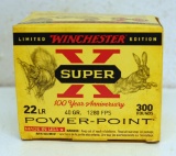 Full Box 300 Winchester Super-X Limited Edition 100 Year Anniversary .22 LR Cartridges Ammunition...