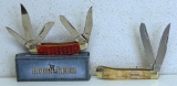 Two Folding Pocket Knives - S&W Texas Hold'em...2 Blade, Rough Rider...5 Blade in Original Box...