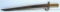 French Yataghan Model 1866 Sword Bayonet w/Scabbard, 22 3/4