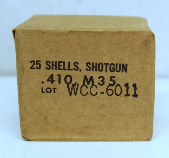 Full Sealed Army Lot Box .410 M35 Aluminum Shotgun Shells Ammunition...