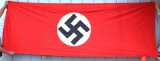 WWII Solder Bring Back Large WWII German Nazi Swastika Banner, 44