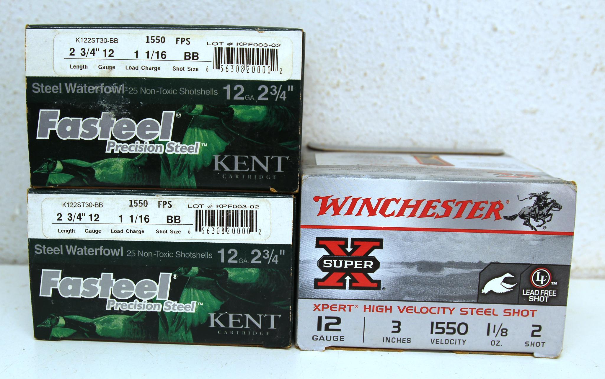 One Full Vintage Box of 25 Winchester Ranger 2 3/4 12-Ga. 4-Shot