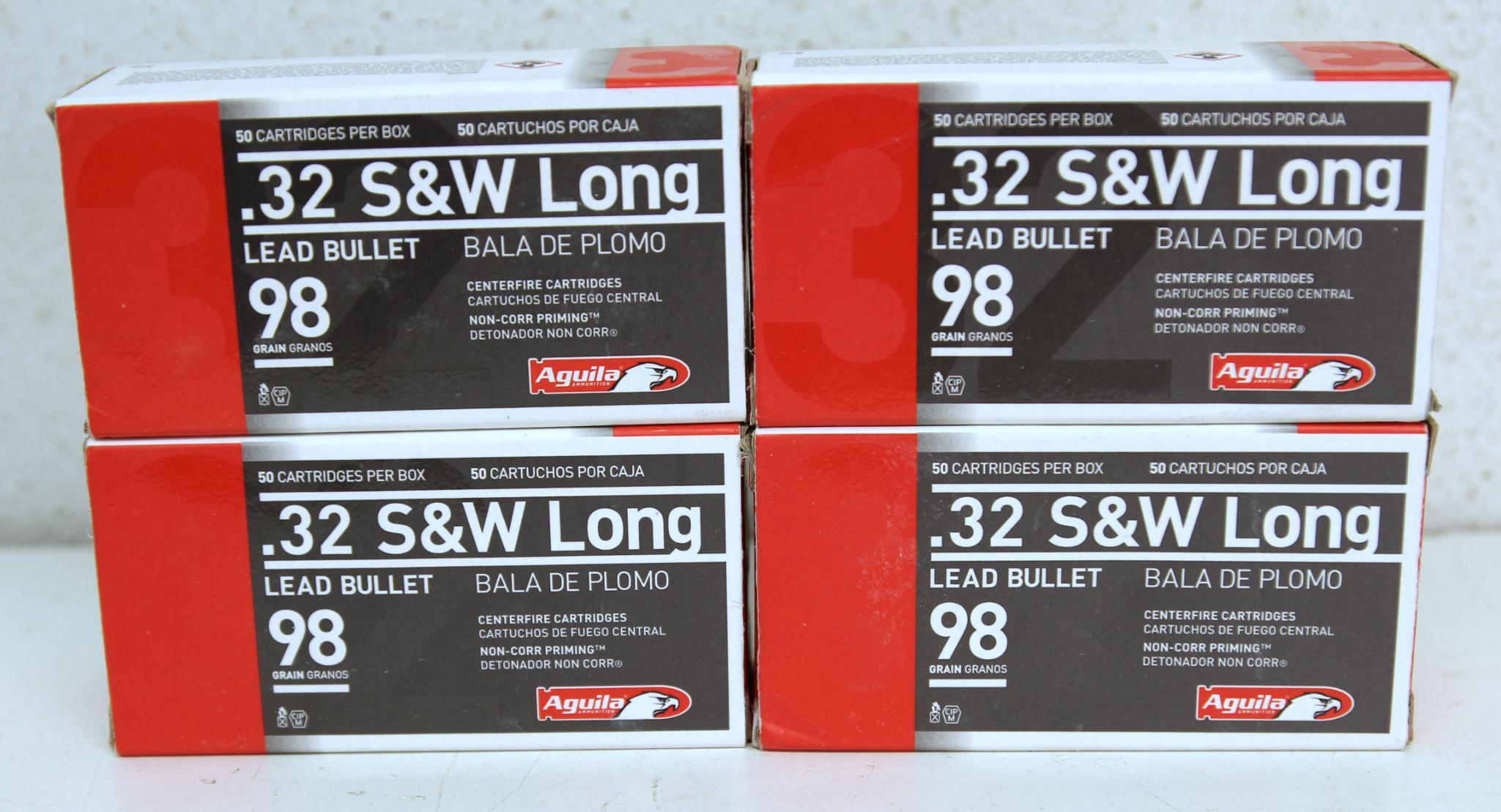 32 S&W Long Ammo For Sale - 98 gr LRN Aguila 32 S&W Long