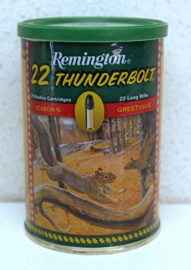 Full Remington 22 Thunderbolt 175 Round Season's Greetings Commemorative Can .22 LR Cartridges