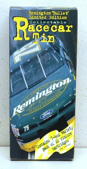 Remington 'Bullet' Limited Edition Collectable Race Car Tin Contains 7 Box Variety Pack of .22 LR