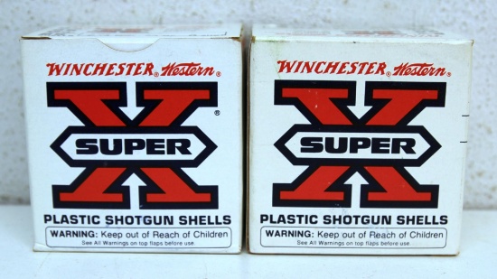 2 Full Vintage Boxes Winchester Western 28 Ga. 2 3/4" Shotshells Ammunition - 1 7 1/2 Shot, 1 6