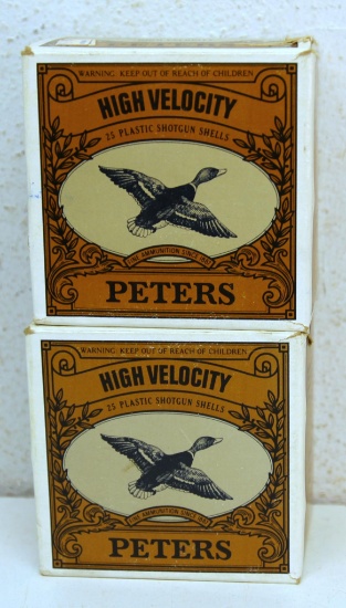 2 Full Vintage Boxes Peters 28 Ga. 2 3/4" 6 Shot Shotgun Shells Ammunition...