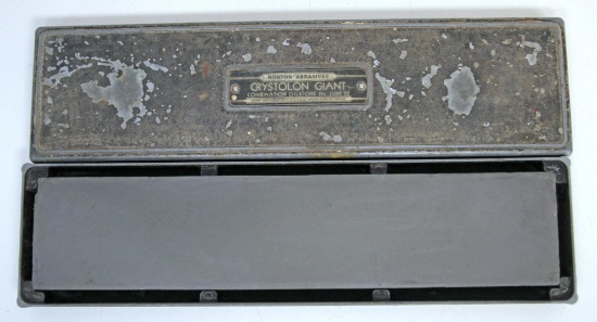 Norton Abrasives Crystolon Giant Combination Oil Stone in Metal Case, 12 1/2" by 3 1/4"...