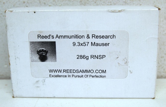 Reed's Ammunition & Research 9.3x57 Mauser 286 gr. RNSP Cartridges Ammunition...