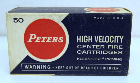 Full Vintage Box Peters .25-20 Win. 86 gr. Lead Nose Cartridges Ammunition...