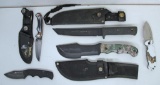 Mixed Box Lot Knives - Cold Steel Recon Tonto with Sheath, Lg Hunting with Sheath Marked China,