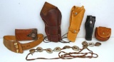 Mixed Box Lot Holsters and Misc. - Oklahoma Leather Holster, Browning 40 167 Leather Holster,