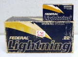 Partial Brick Federal Lightning 8 Full Boxes .22 LR High Velocity Cartridges Ammunition...